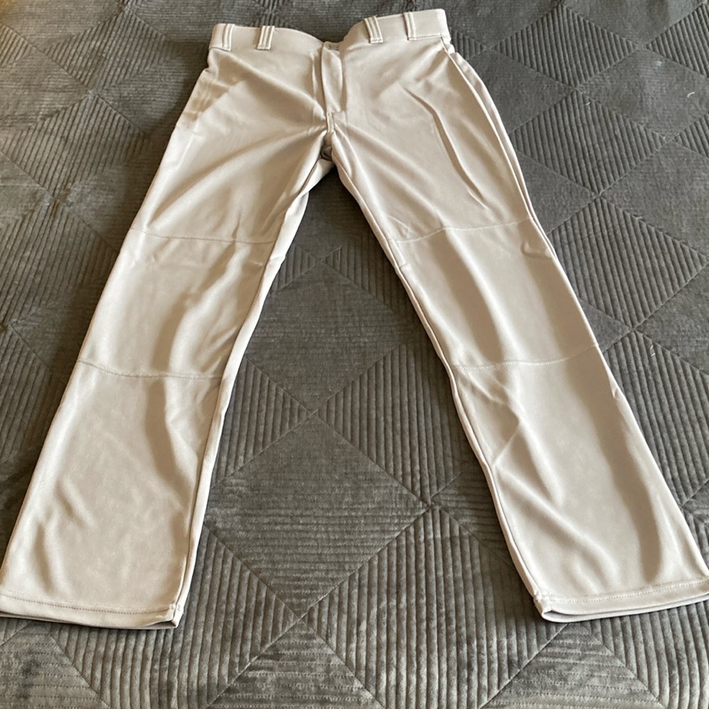 Rawlings Men's Gray Semi Relaxed Full length Baseball Pant Size M NWT